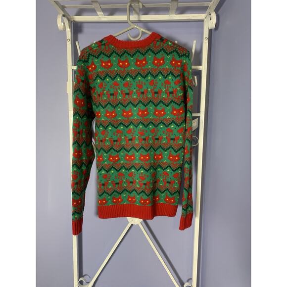 33 Degrees Ugly Christmas Sweater Grumpy Cat Bells Holiday Time Md - Picture 7 of 9